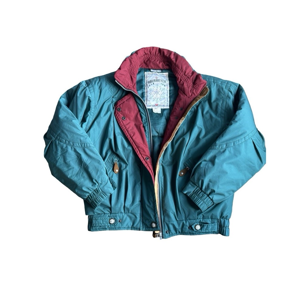 VTG 90s Y2K Obermeyer Women's Ski Jacket‎ Sz 10 Bombshell Down Puffer